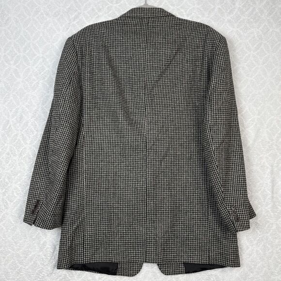 Ermenegildo Zegna Italy Blazer Jacket 42R Wool Cashmere Houndstooth Sport Coat - Picture 7 of 16